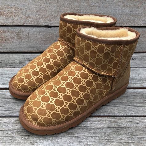 gucci ugg slippers|uggs Gucci boots.